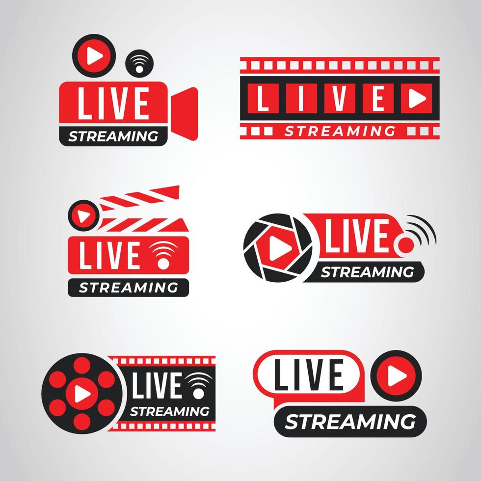 Live Stream Badge Set vector