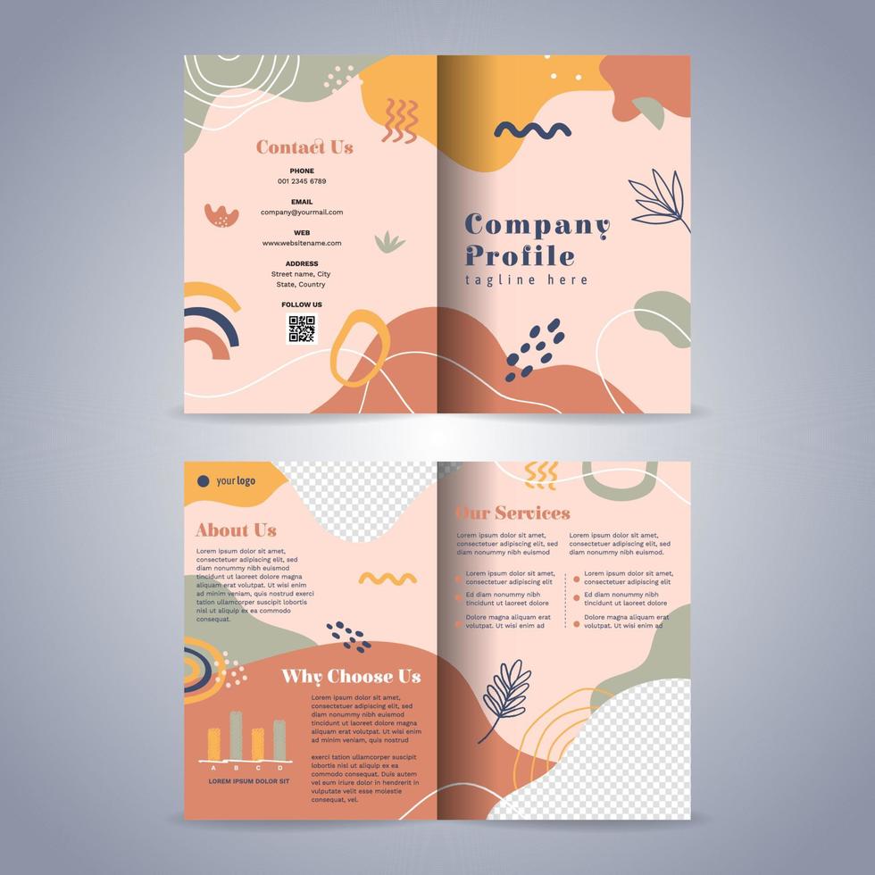 Creative Organic Company Profile Template vector