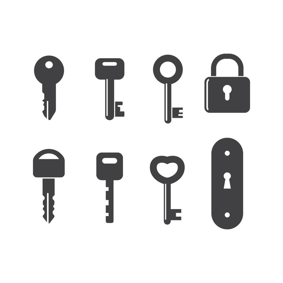 lock and key vector illustration icon