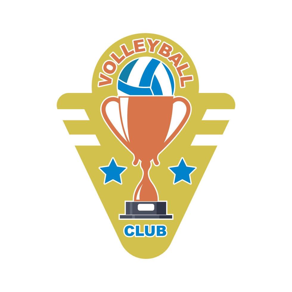 badge and logo of volleyball club vector illustration