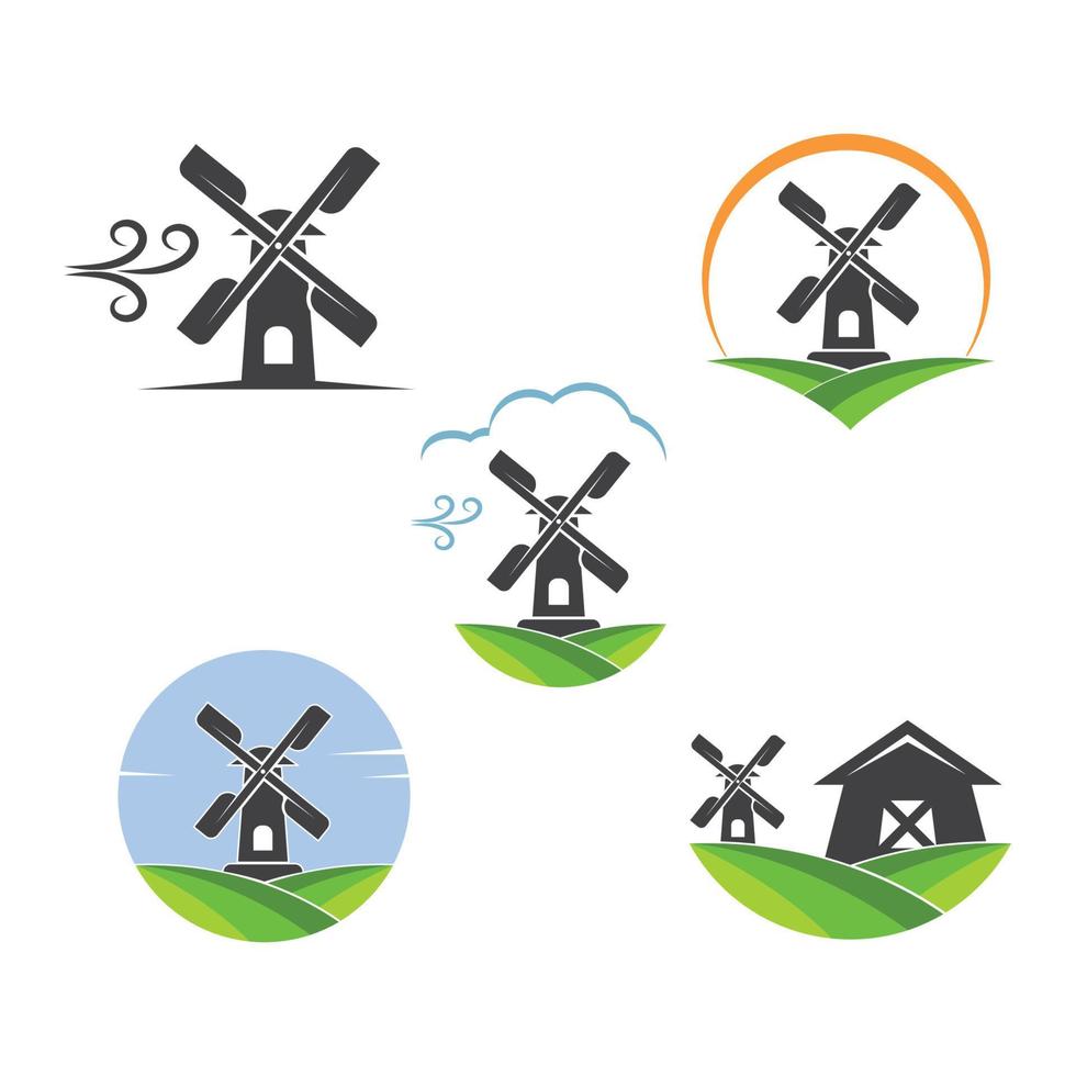 viento molino icono vector ilustración
