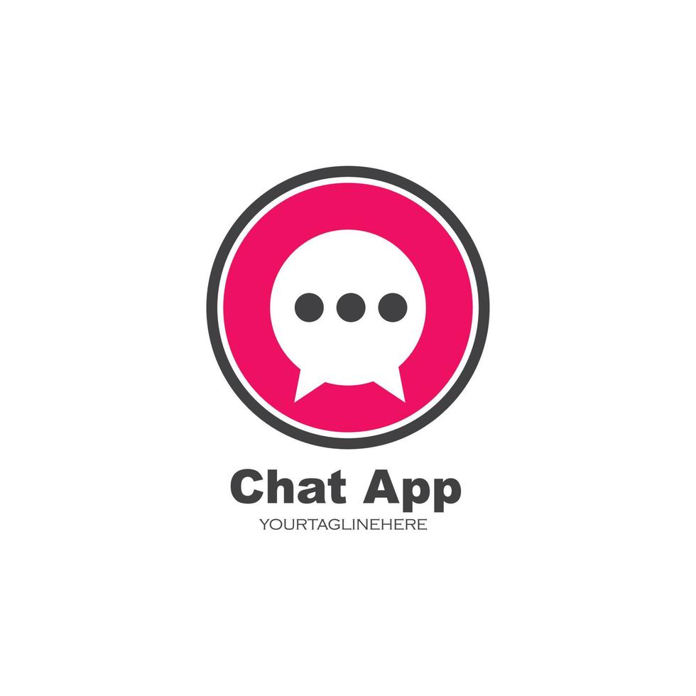 speech bubble logo icon vector