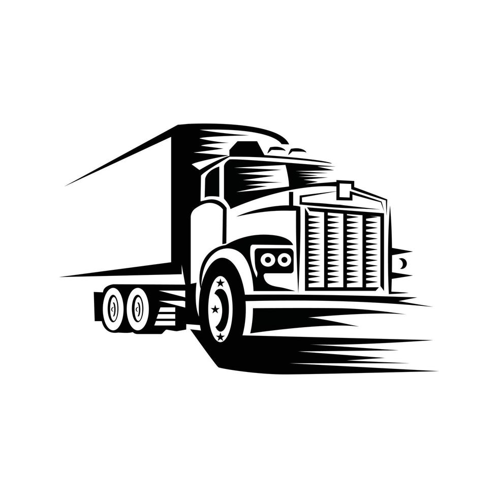 camión transporte y americano clásico camión vector