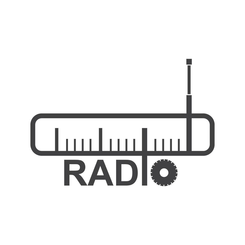 radio transmitir logo icono vector ilustración