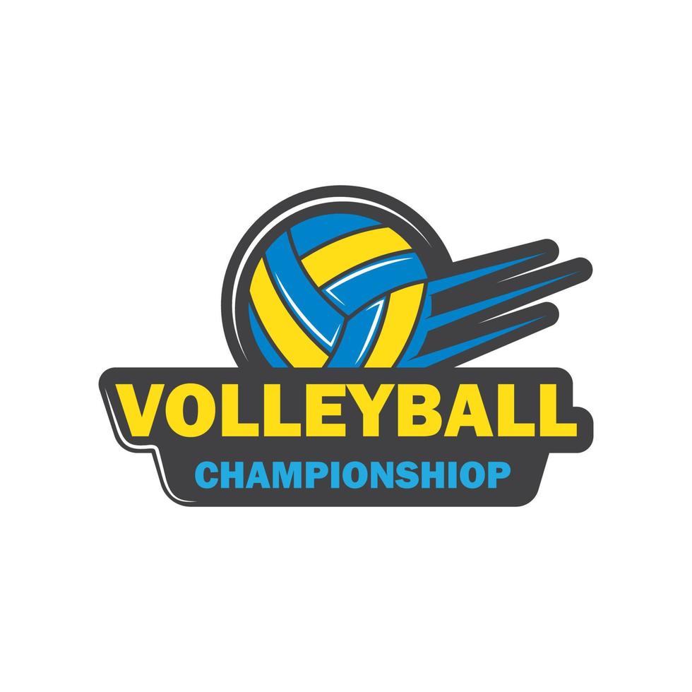 badge and logo of volleyball club vector illustration