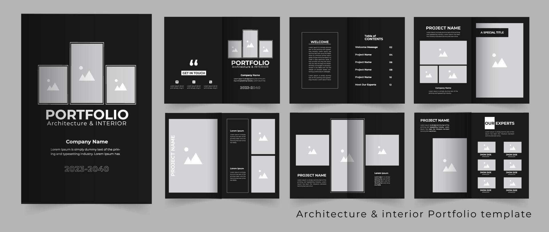 Architecture portfolio template or professional architecture and ...