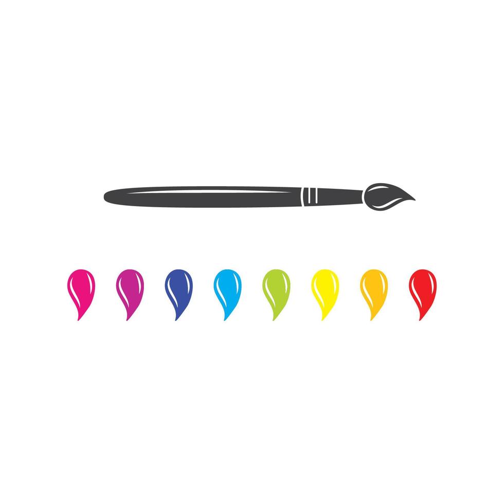 paint brush vector icon illustration
