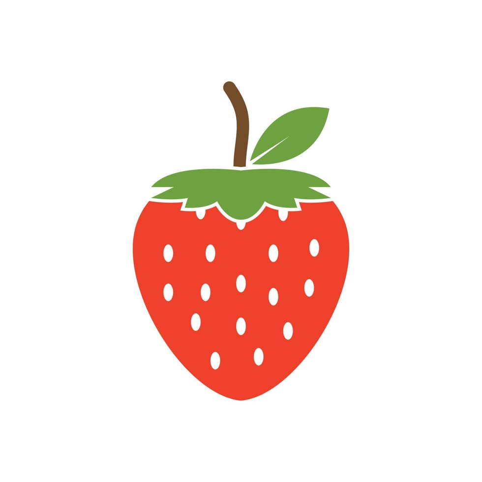 strawberry icon logo vector illustration