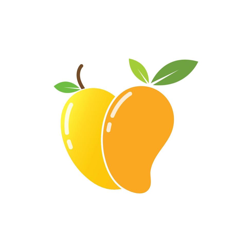 mango Fruta vector ilustración logo