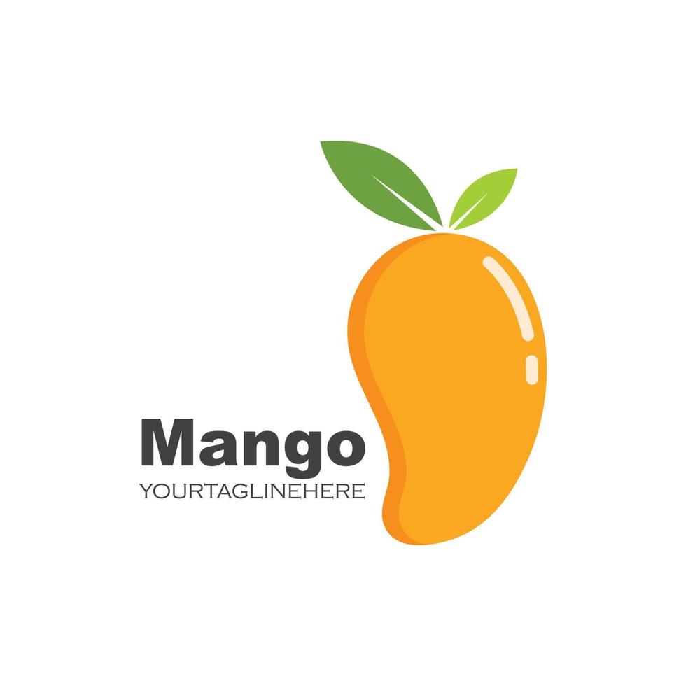 mango Fruta vector ilustración logo