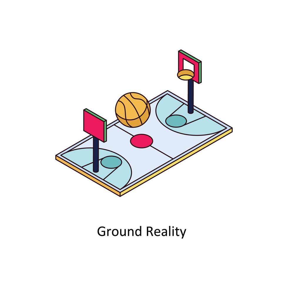 Ground Reality Vector Isometric  Icons. Simple stock illustration stock
