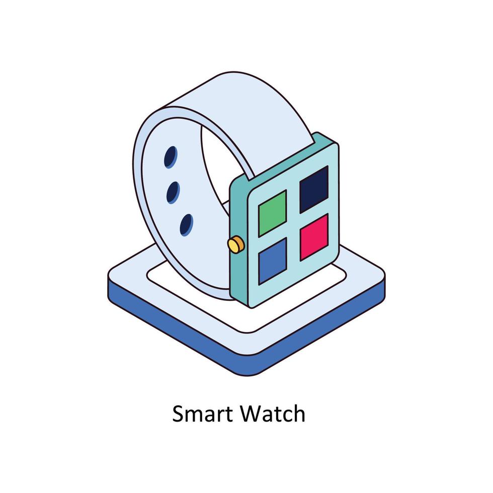 Smart Watch Vector Isometric  Icons. Simple stock illustration stock