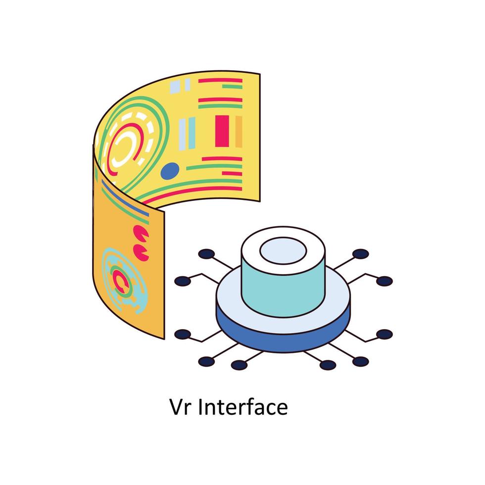 VR Interface Vector Isometric  Icons. Simple stock illustration stock