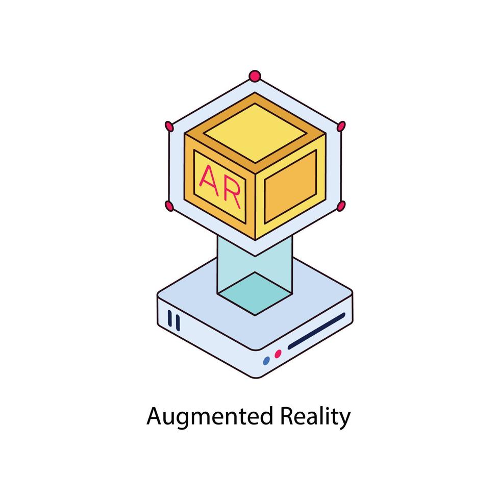 Augmented Reality Vector Isometric  Icons. Simple stock illustration stock