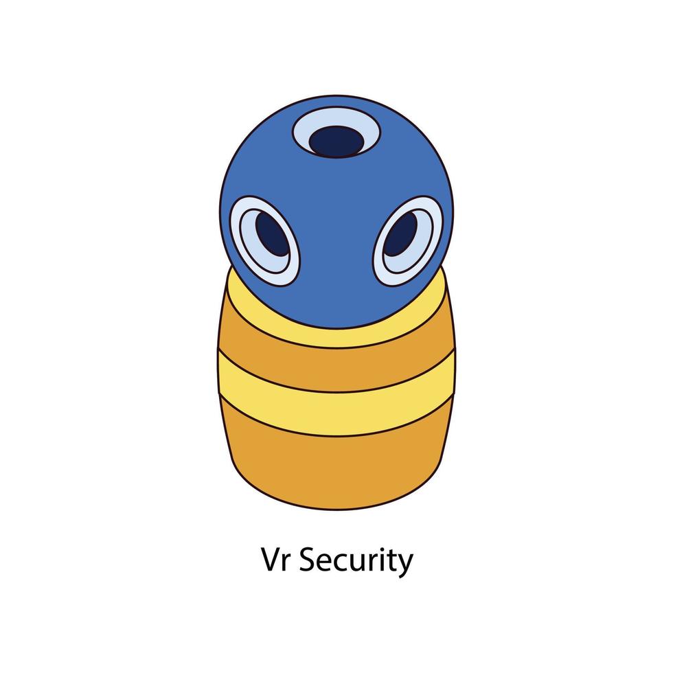 VR Security Vector Isometric  Icons. Simple stock illustration stock