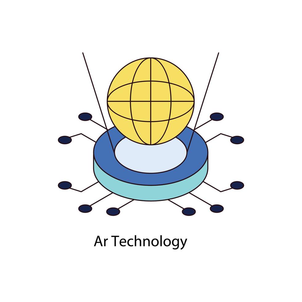 Arkansas tecnología vector isométrica iconos sencillo valores ilustración valores