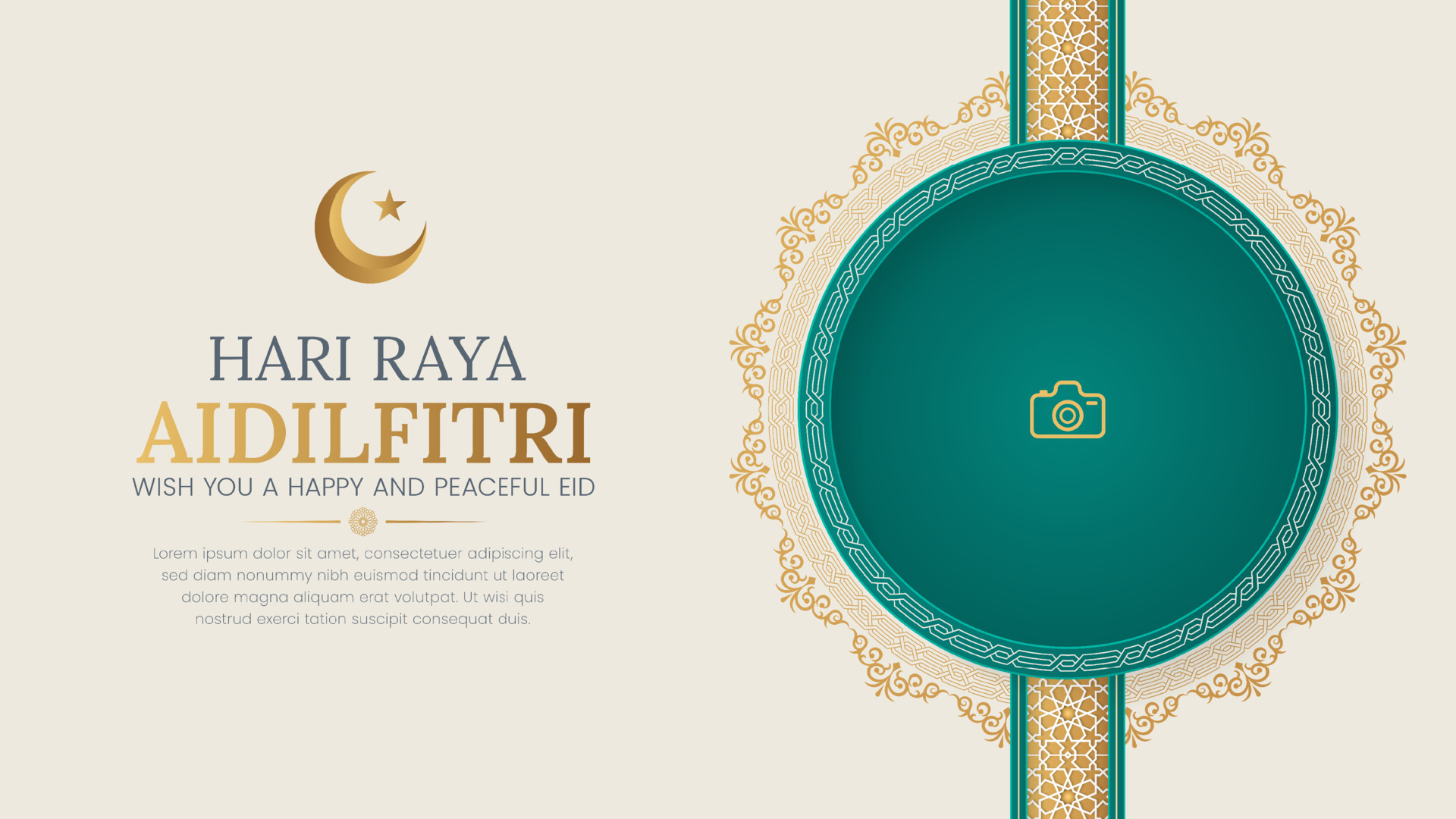 Hari Raya Aidilfitri, Eid Mubarak Islamic background with elegant