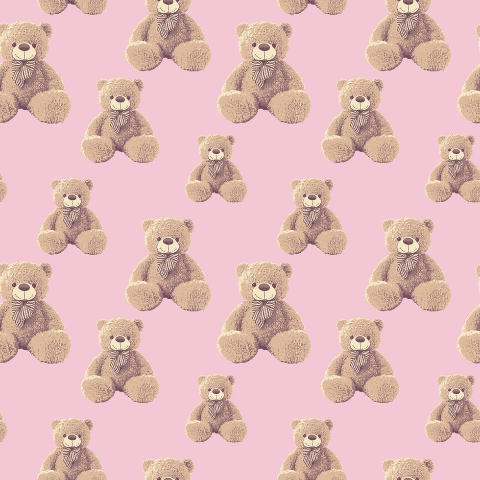 TEDDY BEAR PATTERN 04 vector