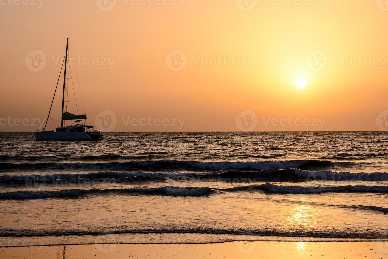 Sunset over the sea photo