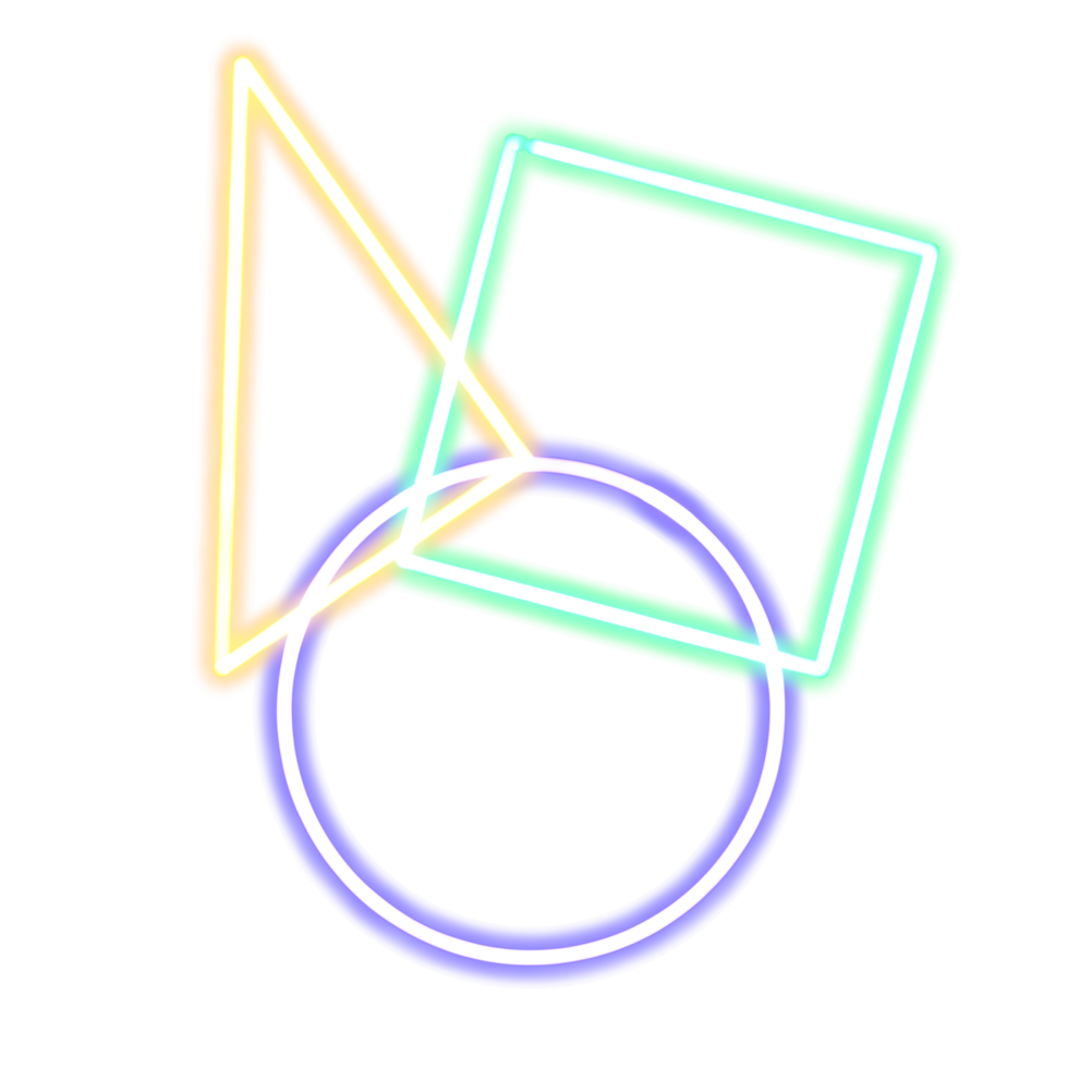 elementi neon retrò stile anni 80. png