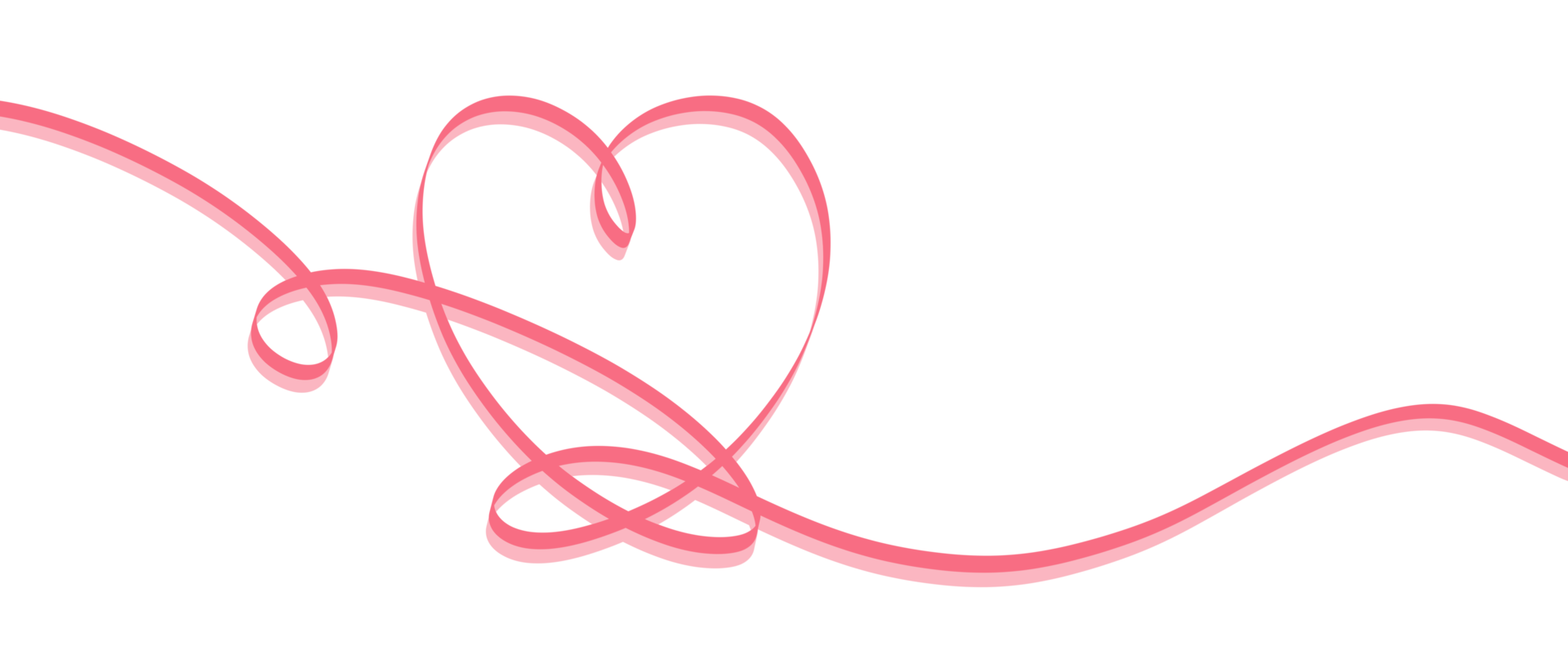 abstrakt Liebe Symbol. kontinuierlich Linie Kunst Zeichnung Illustration. png