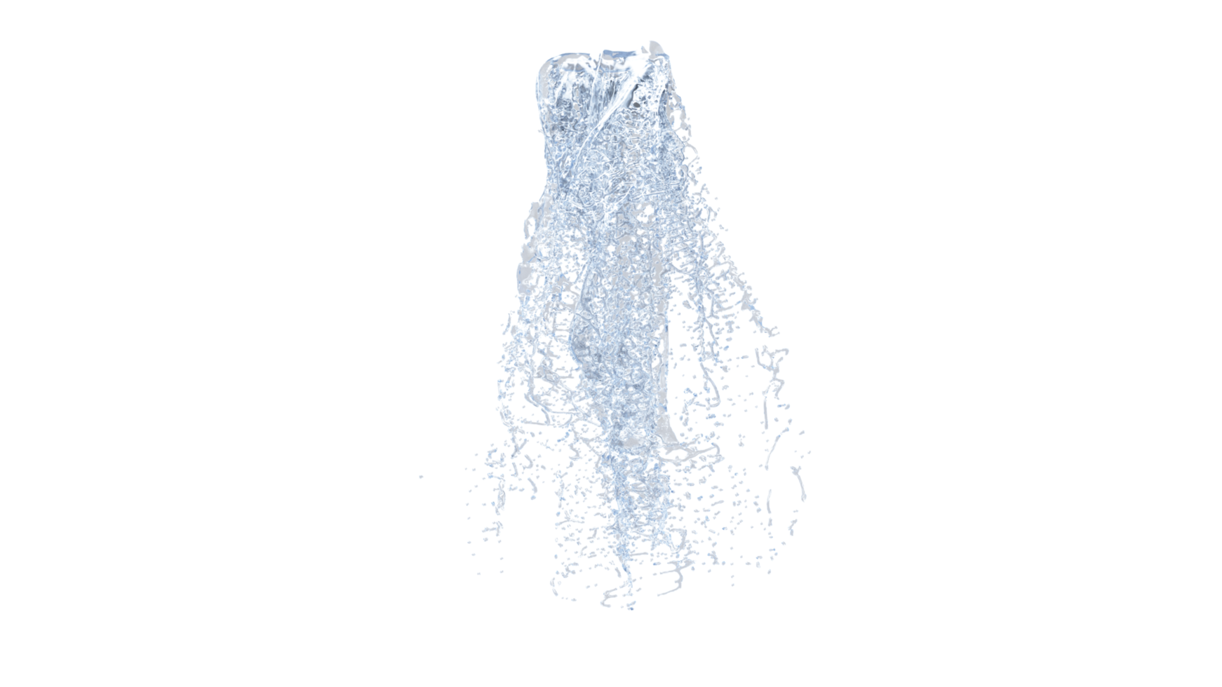 Waterfall texture render, 4k. 3D Illustration. png