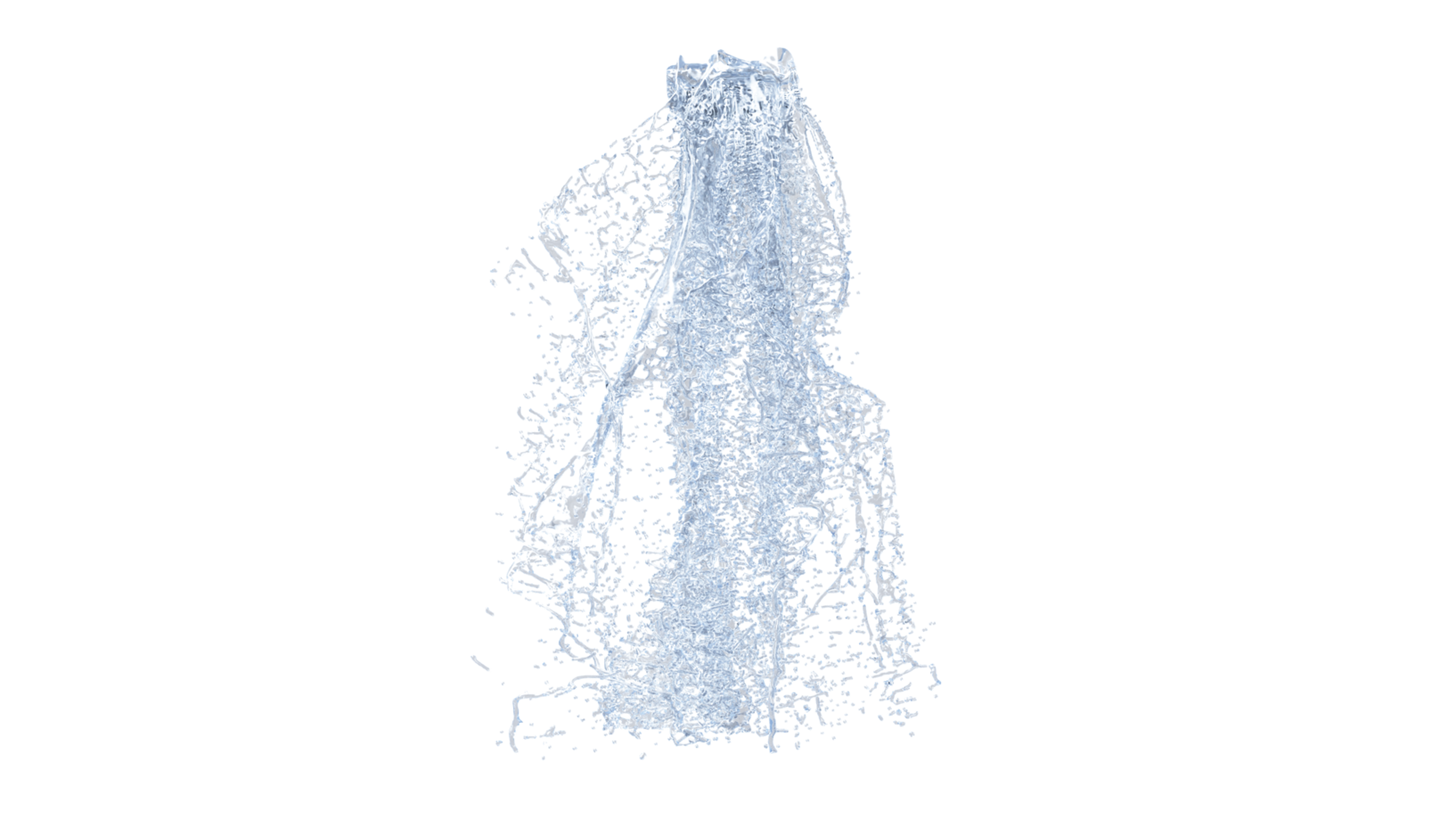 Waterfall texture render, 4k. 3D Illustration. png