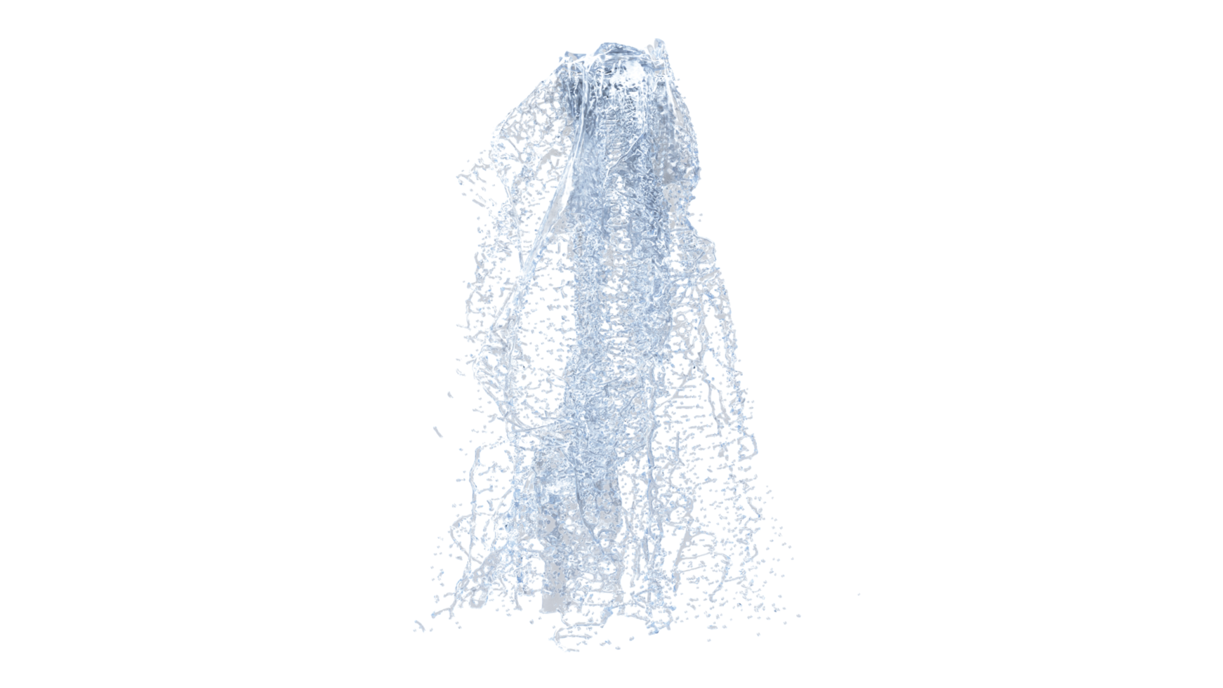 Waterfall texture render, 4k. 3D Illustration. png