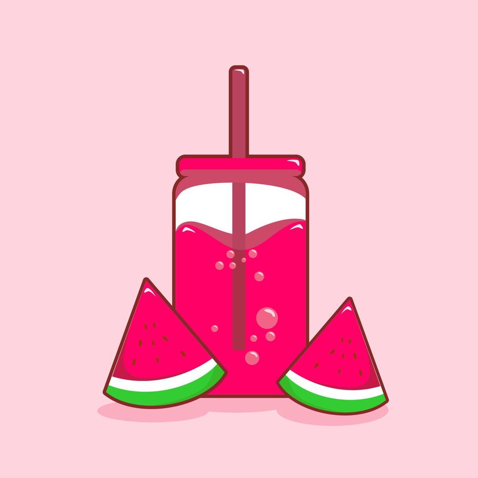 sandía jugo vector. sandía es un Fruta ese es popular durante el verano. vector