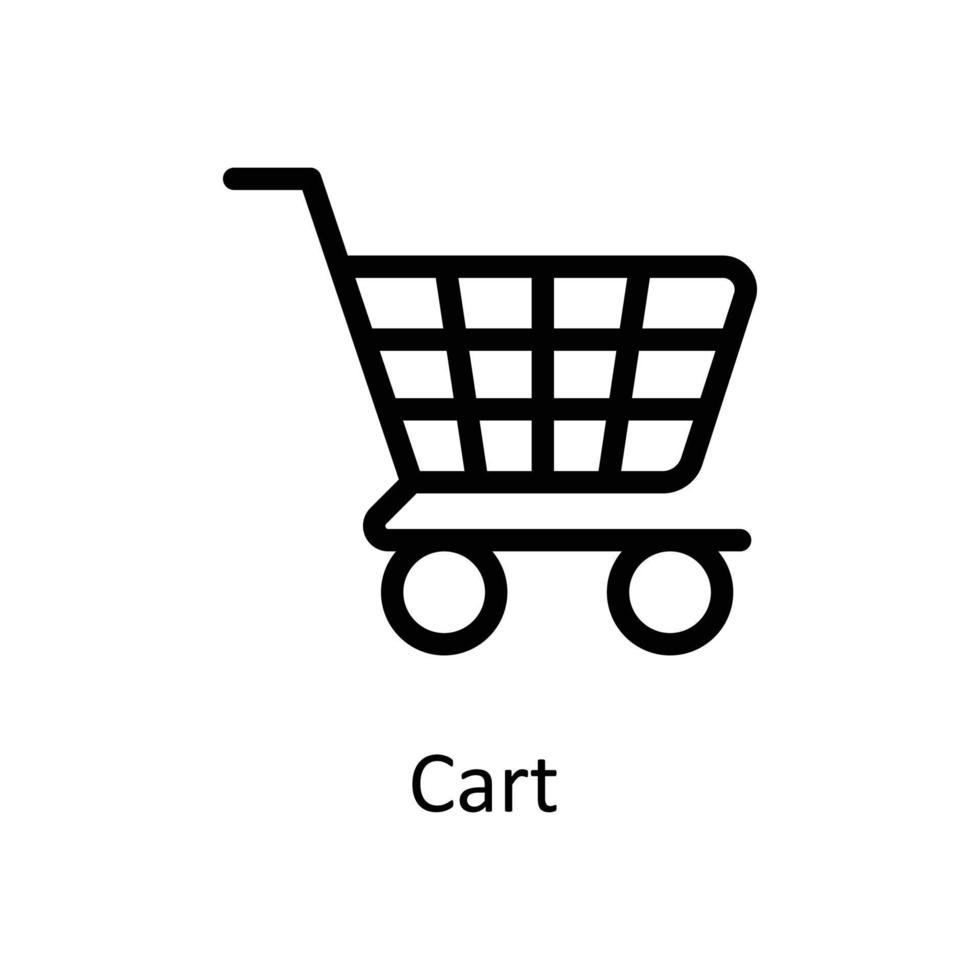 Cart Vector  outline  Icons. Simple stock illustration stock