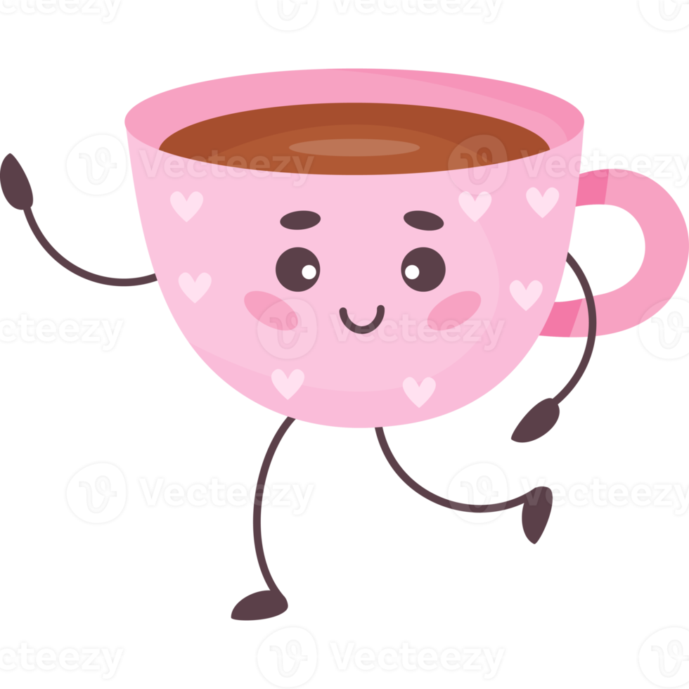 Coffee cup cute character png