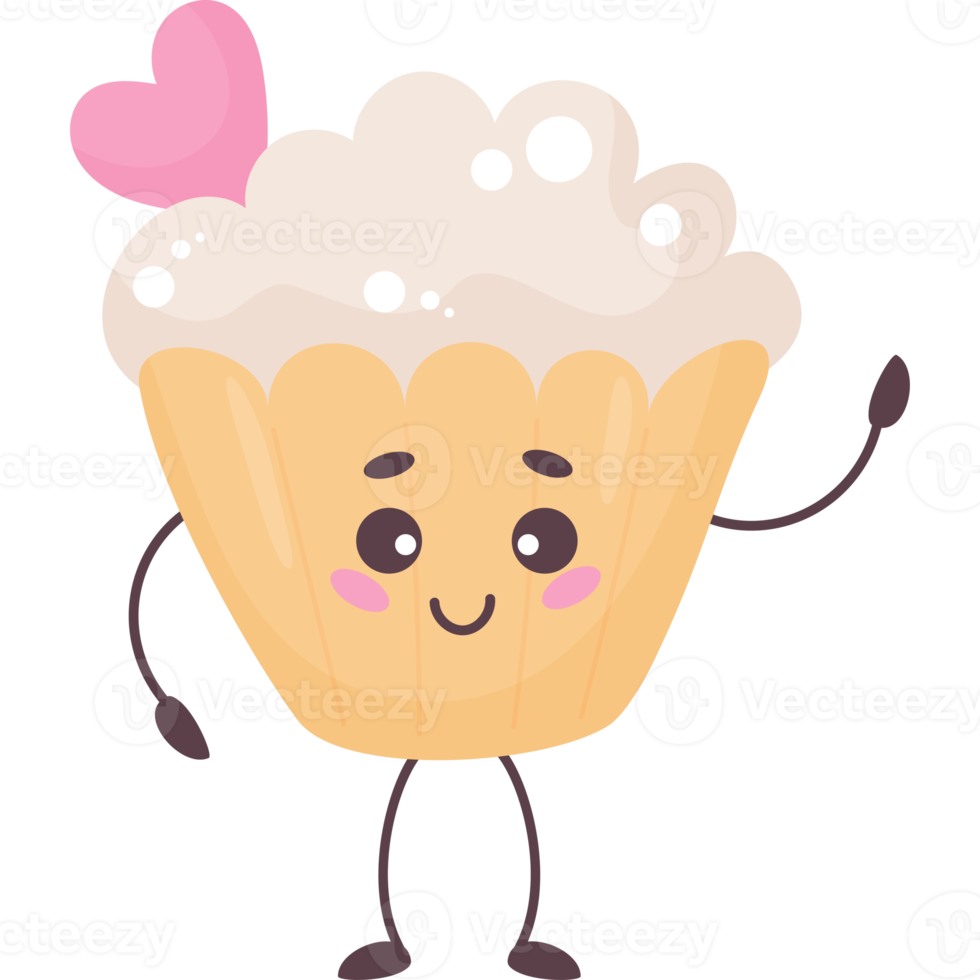 cute cartoon character  cupcake png