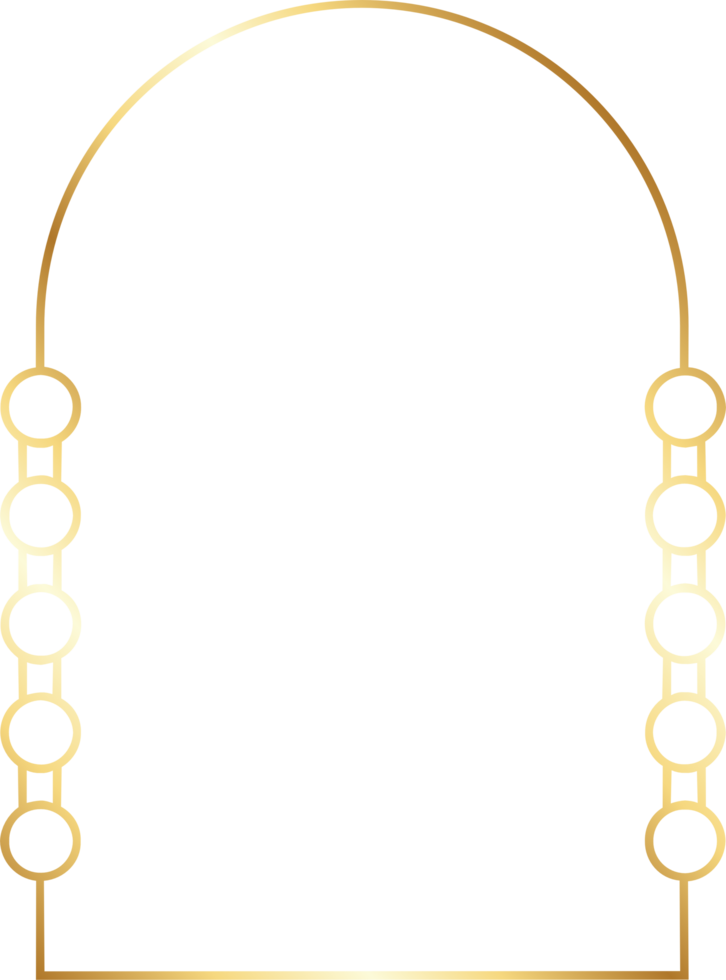 estético ouro arco fronteira png