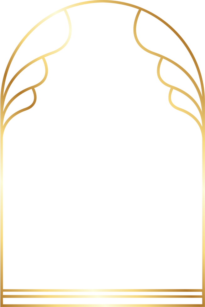 Aesthetic Gold Arch Border png