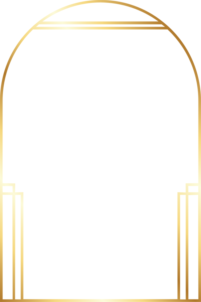 Aesthetic Gold Arch Border png