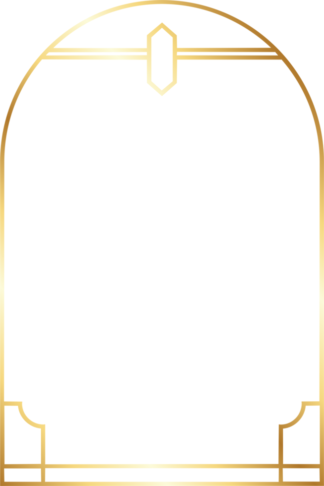 Aesthetic Gold Arch Border png