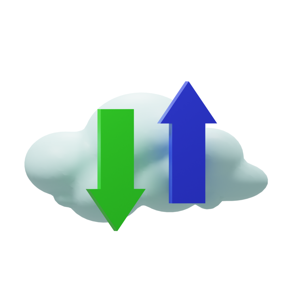 cloud data transfer icon 3d png