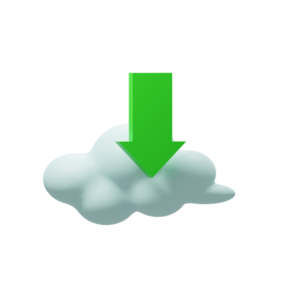 download from cloud icon 3d png