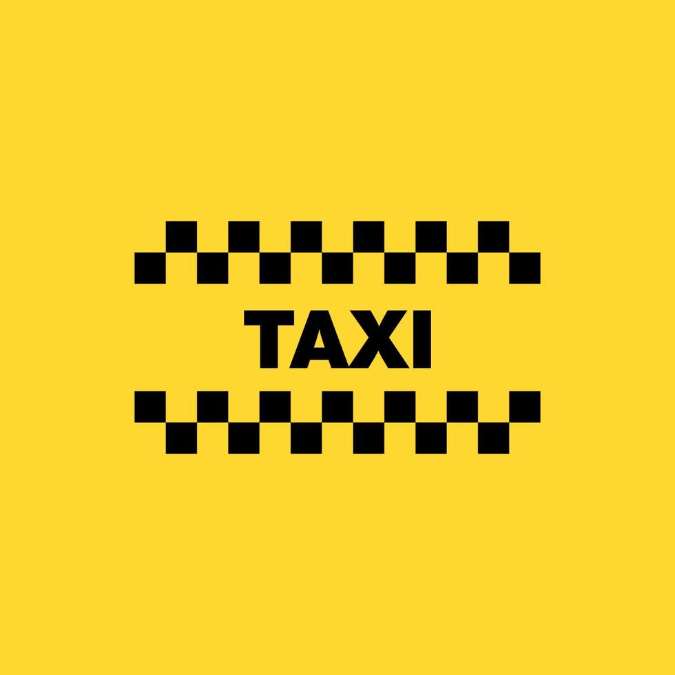 Taxi sign icon. Trendy flat vector Taxi sign icon on yellow background from traffic sign collection. Vector icon