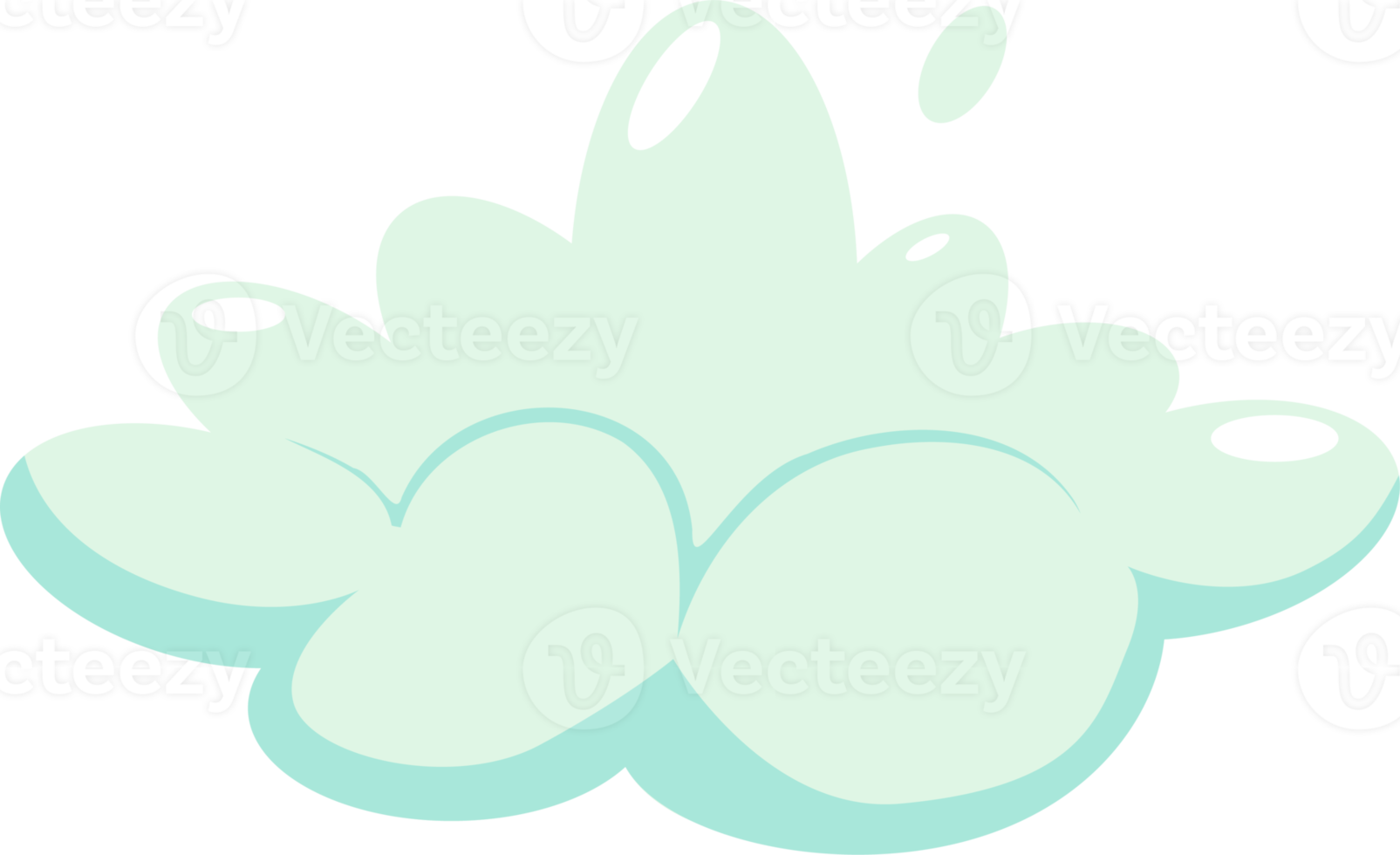 Soap foam with bubbles. Cartoon shampoo and soap foam suds png