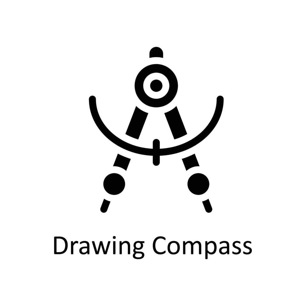 Drawing Compass  Vector  Solid  Icons. Simple stock illustration stock