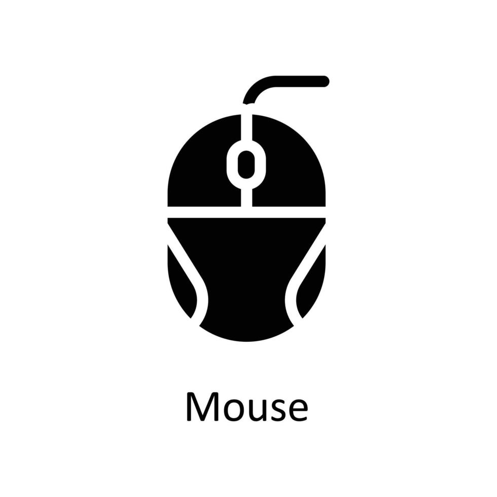 Mouse Vector  Solid  Icons. Simple stock illustration stock