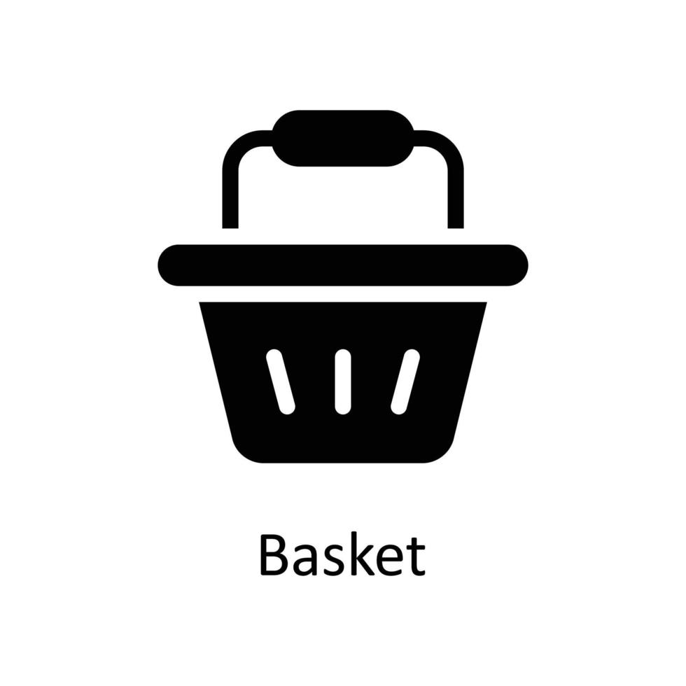 Basket Vector  Solid  Icons. Simple stock illustration stock