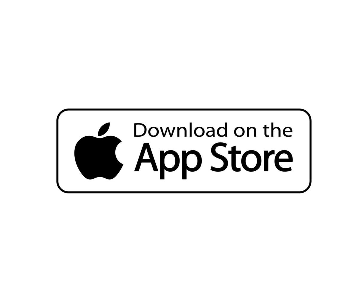 Apple App Store Icon Logo Symbol Black Design Mobile Vector Illustration