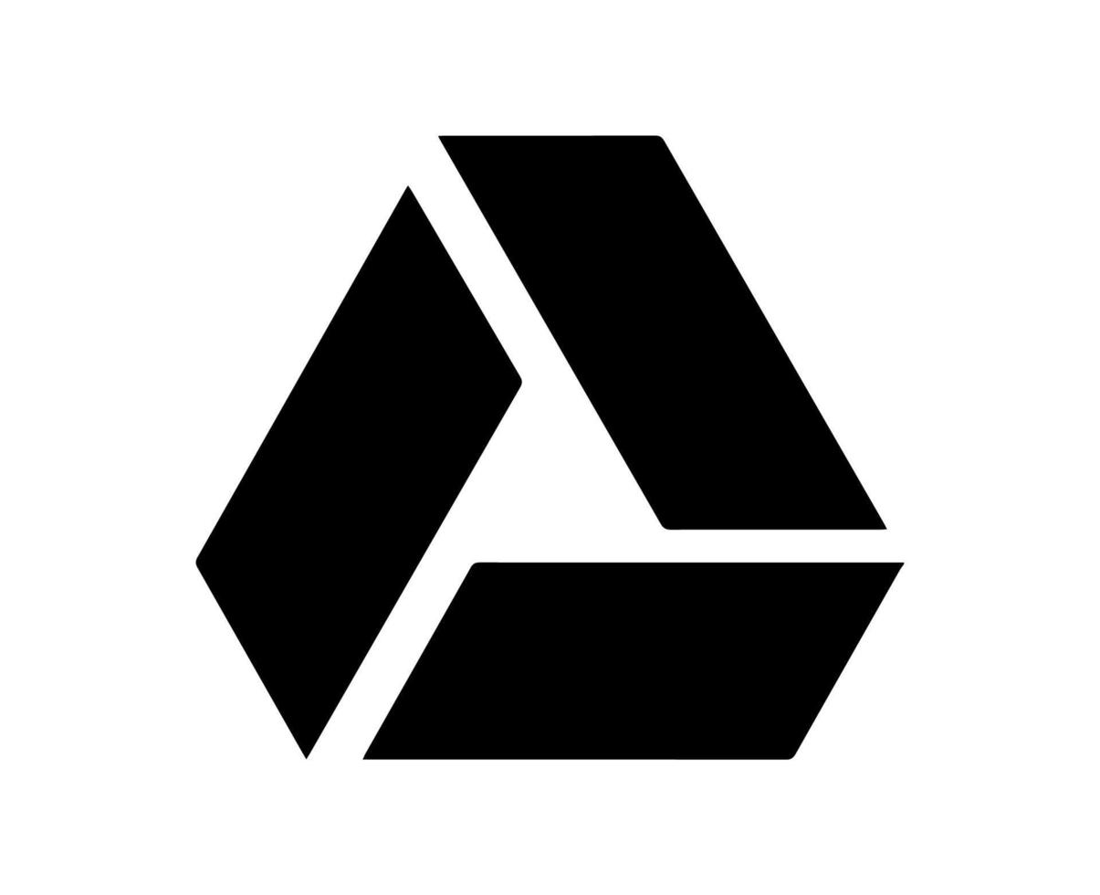Google Drive Symbol Logo Black Design Illustration Vector
