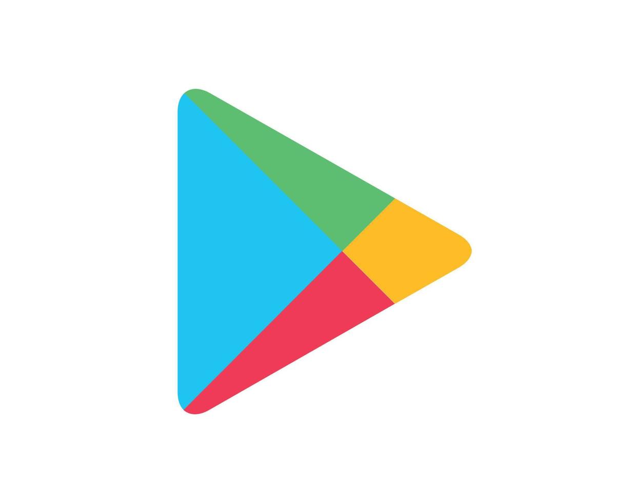 Google Play Symbol Brand Logo Design Software Mobile Vector Illustration
