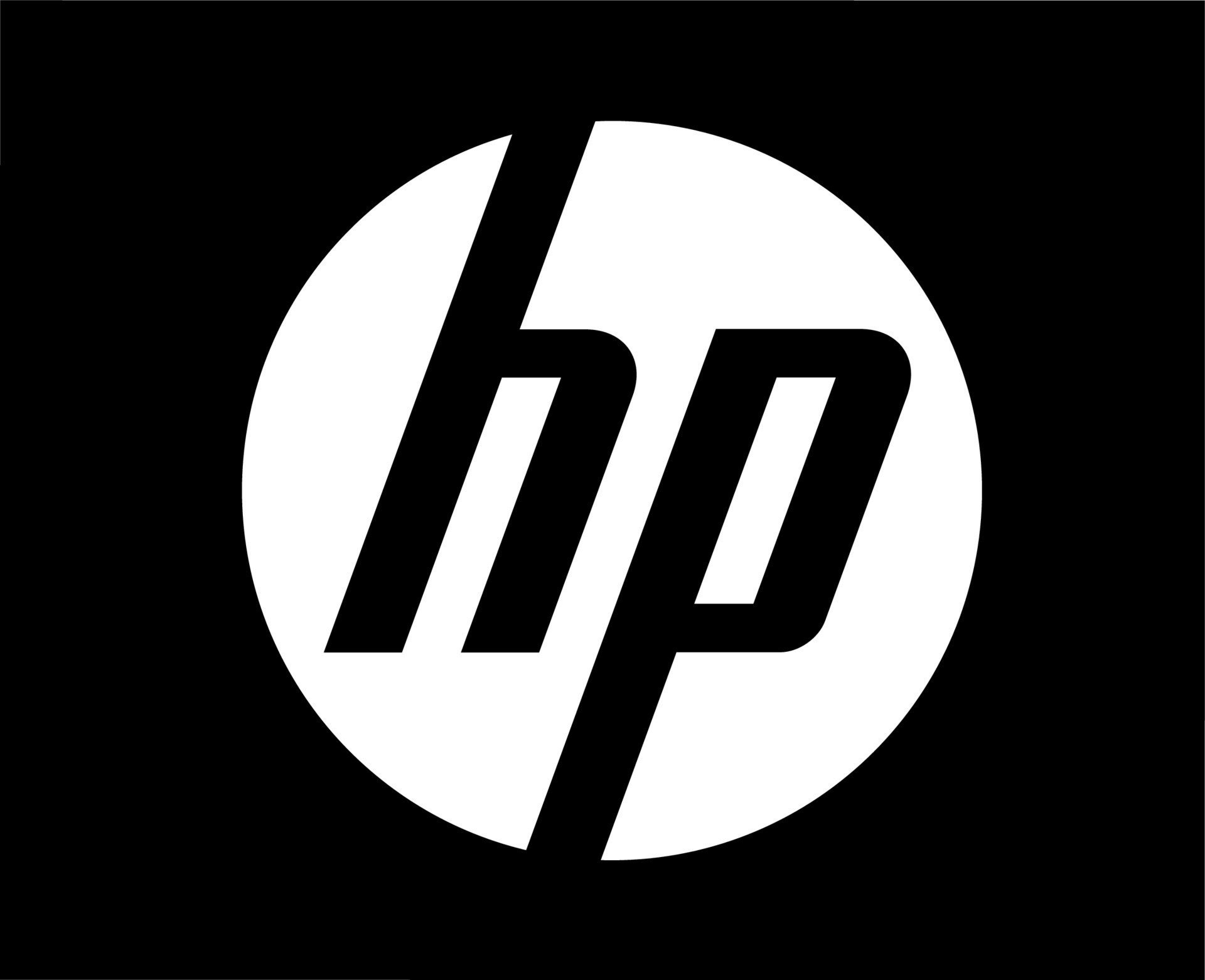 HP Brand Logo Laptop Symbol White Design Usa Computer Vector