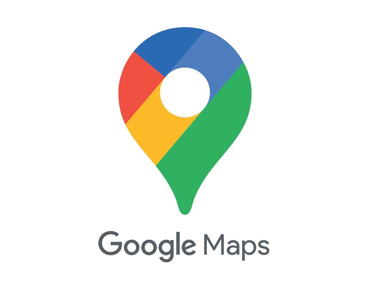 Google Map Logo Symbol With Name Design Vector Illustration