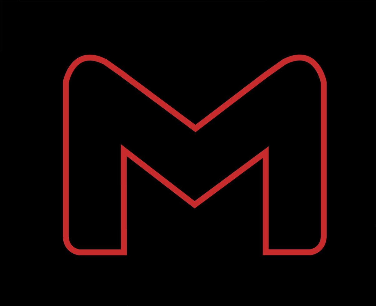 google gmail logo símbolo rojo diseño vector ilustración con negro antecedentes