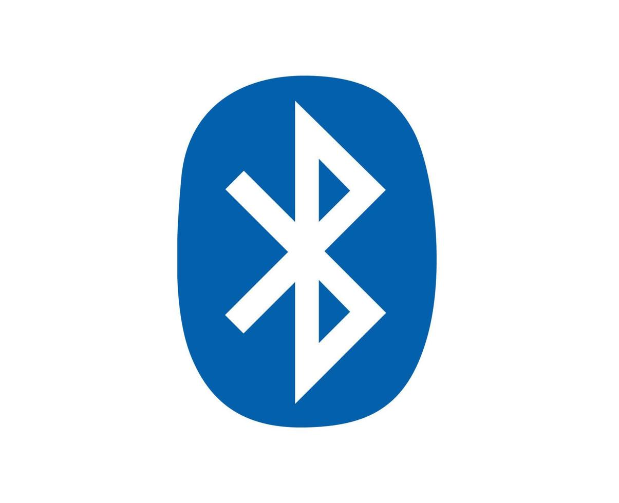 Bluetooth icono logo símbolo azul diseño vector ilustración